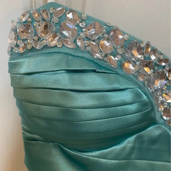 B Darlin Short Dress Formal Bodycon Size XS Blue - Picture 5 of 12